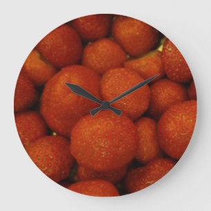 Reloj Redondo Grande Juicy Strawberries Wall Clock