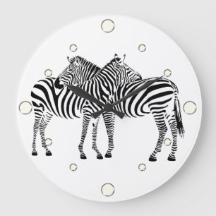 Reloj Redondo Grande Jungle Animals Zebra Wall Clock