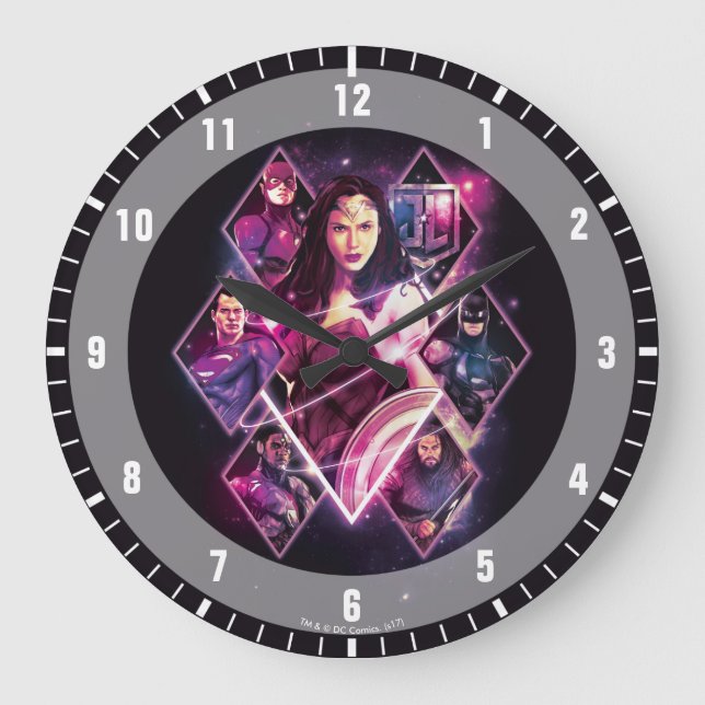 Reloj Redondo Grande Justice League | Diamond Galactic Group Panels (Anverso)