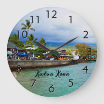 Kailua Kona Pier Hawaii pintura al óleo arte digit