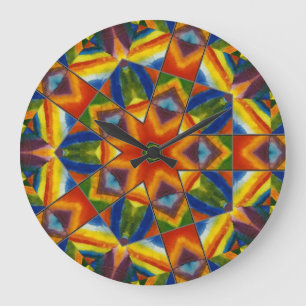 Reloj Redondo Grande Kalaidoscope arcoiris