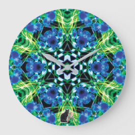 Reloj Redondo Grande Kaleidoscopio cristalmarino