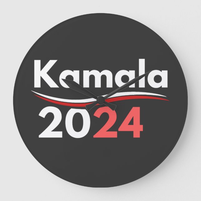 Reloj Redondo Grande kamala harris, kamala harris, kamala harris 2024 (Anverso)