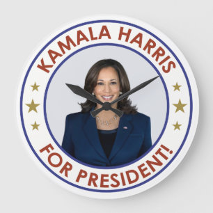RELOJ REDONDO GRANDE ¡KAMALA HARRIS PARA PRESIDENTE!