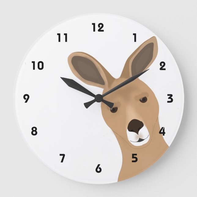 Reloj Redondo Grande Kangaroo Clock (Anverso)