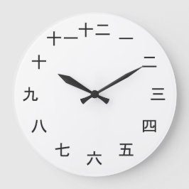 Reloj Redondo Grande Kanji Clock 1-12