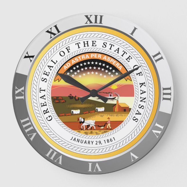 Reloj Redondo Grande Kansas (Anverso)