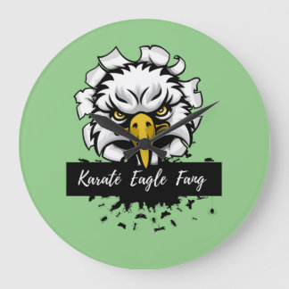 Reloj Redondo Grande Karaté Eagle Fang T-Shirt Cerámica Ornament Throw