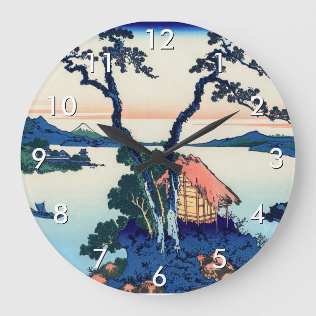 Reloj Redondo Grande Katsushika Hokusai - Lake Suwa in Shinano province (Anverso)