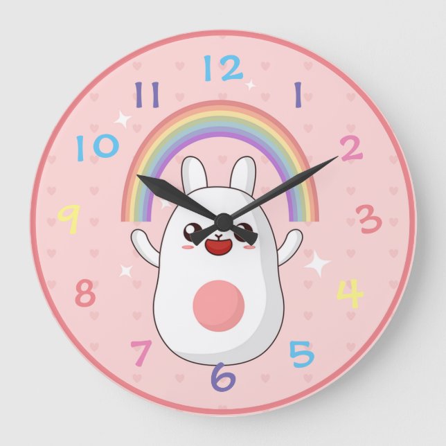 Reloj Redondo Grande Kawaii (Anverso)