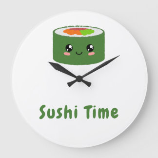 Reloj Redondo Grande Kawaii Sushi