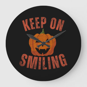 RELOJ REDONDO GRANDE KEEP ON SMILING HALLOWEEN GIFT