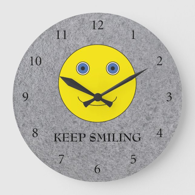 Reloj Redondo Grande Keep Smiling (Anverso)