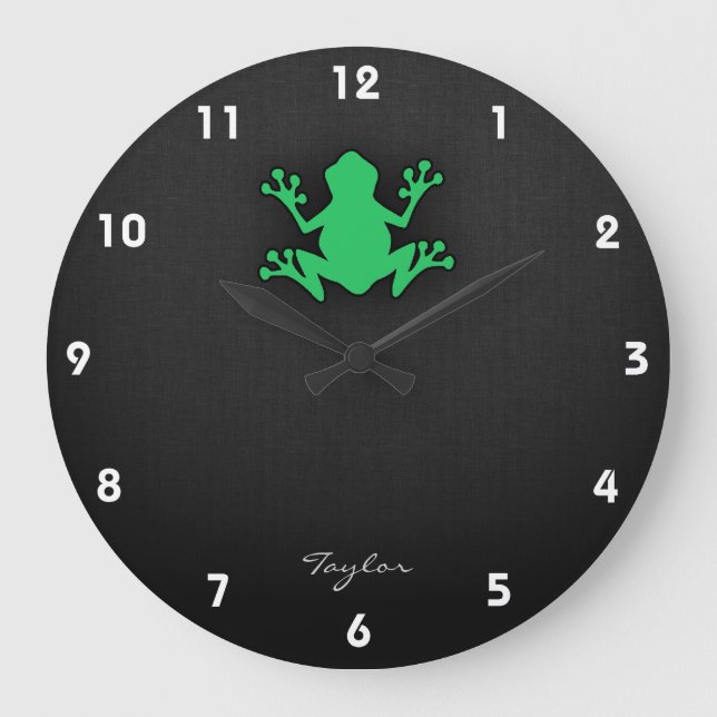 Reloj Redondo Grande Kelly Green Frog (Anverso)
