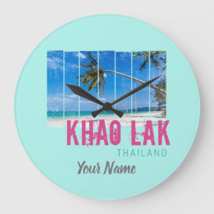 Reloj Redondo Grande Khao Lak Phang-Nga Souvenir Tailandés de Playa Vin