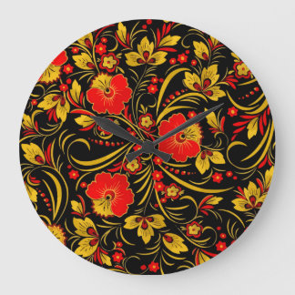 Reloj Redondo Grande Khokhloma ruso