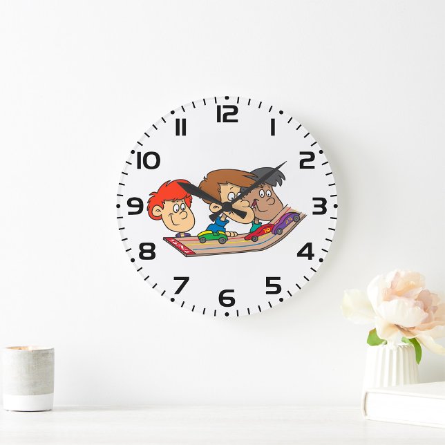 Reloj Redondo Grande Kids Pinewood Derby Car Race (Subido por el creador)