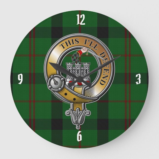 Reloj Redondo Grande Kincaid Tartan & Badge (Anverso)