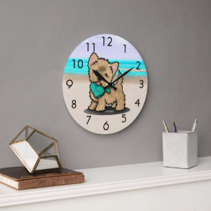 Reloj Redondo Grande KiniArt Cutieface Cairn Beach Wall Clock