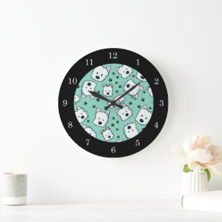 Reloj Redondo Grande KiniArt Westie Lover
