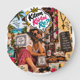 Reloj Redondo Grande ¿Kitem Kortai Re? — Casa Susegad Puras Vibraciones
