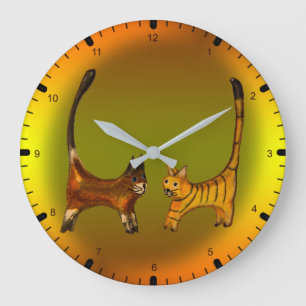 Reloj Redondo Grande Kittens