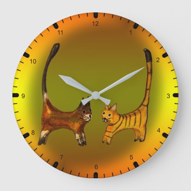 Reloj Redondo Grande Kittens (Anverso)