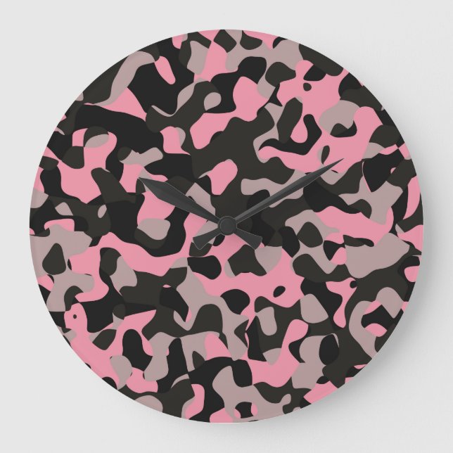 Reloj Redondo Grande Kitty Camo (Anverso)