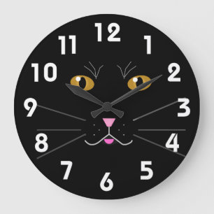 Reloj Redondo Grande Kitty Kat Clock