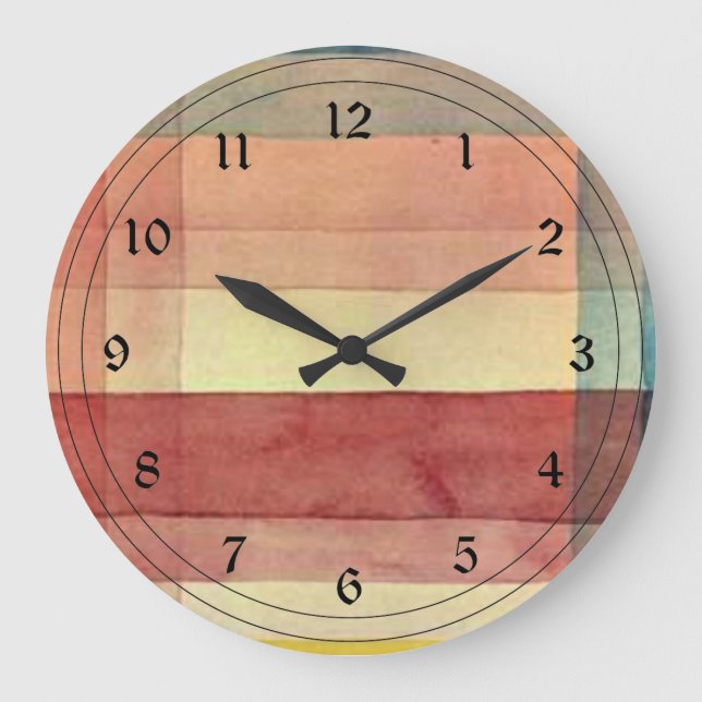 Reloj Redondo Grande Klee - Arquitectura de la llanura (Anverso)