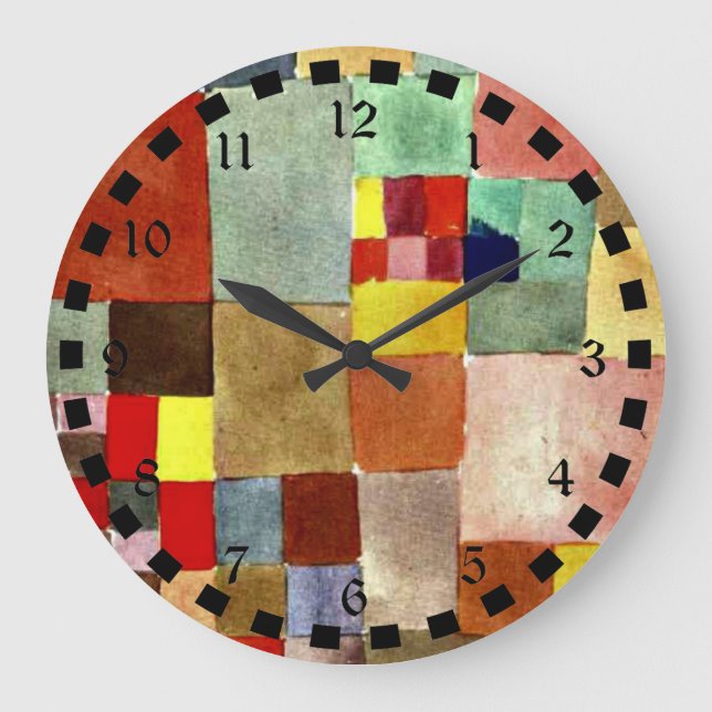 Reloj Redondo Grande Klee: Flora en arena (Anverso)