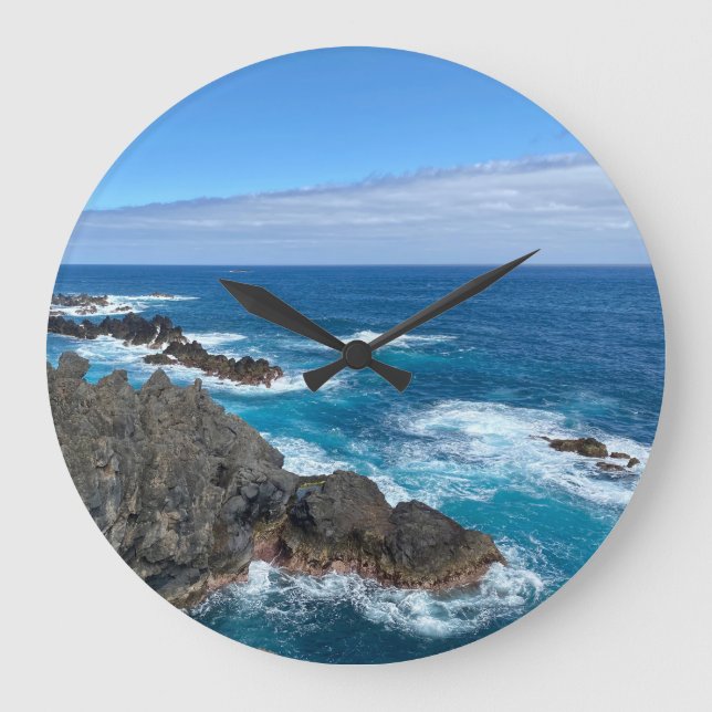 Reloj Redondo Grande Klok rotsen in zee (Anverso)