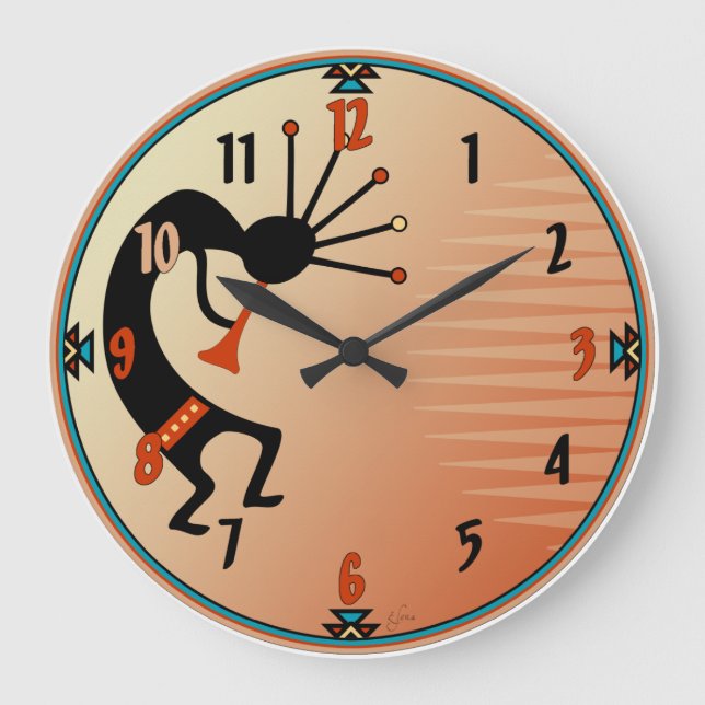 Reloj Redondo Grande Kokopelli (Anverso)