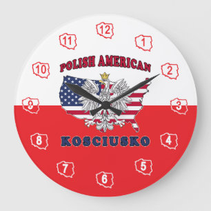 Reloj Redondo Grande Kosciusko Texas Polaco Americano
