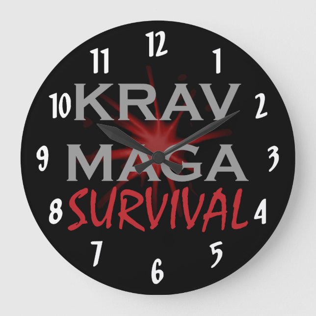 Reloj Redondo Grande Krav Maga (Anverso)