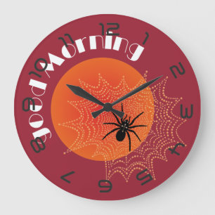 Reloj Redondo Grande Kreuzspinne im Netz