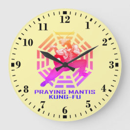 Reloj Redondo Grande Kung-Fu de la Mantis Religiosa