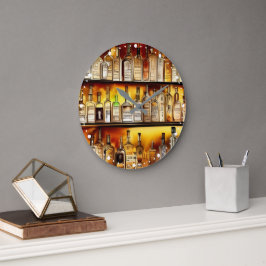 Reloj Redondo Grande La acuarela artística de la barra trasera