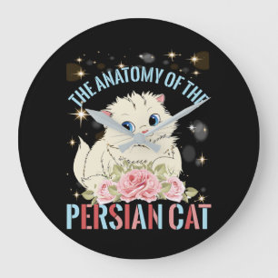 Reloj Redondo Grande La Anatomía Del Gato Persa