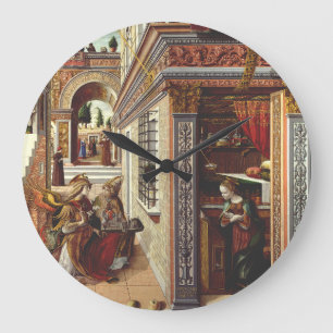 Reloj Redondo Grande La Anunciación Carlo Crivelli Arte del Renacimient