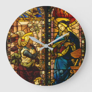 Reloj Redondo Grande La Anunciación En Varios Colores