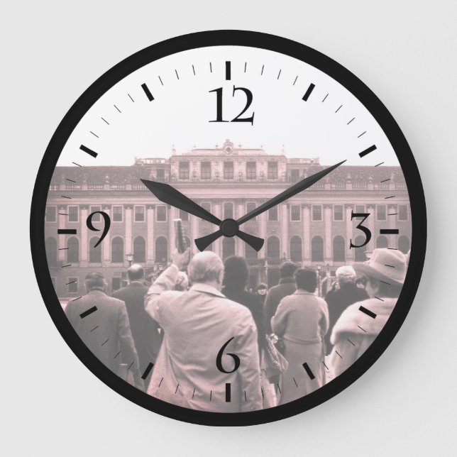 Reloj Redondo Grande La Austria Vieja Viena Schonbrunn alberga el Gran  (Anverso)