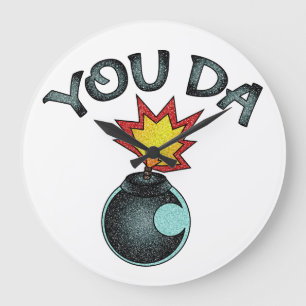 Reloj Redondo Grande La bomba Purpurina