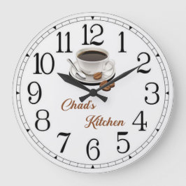 Reloj Redondo Grande La cocina del café de Chad