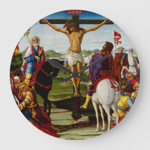 Reloj Redondo Grande La crucifixión de Benvenuto di Giovanni