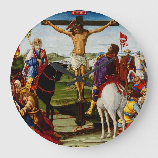 Reloj Redondo Grande La crucifixión de Benvenuto di Giovanni (Anverso)