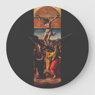 Reloj Redondo Grande La Crucifixión según Carlo Crivelli Arte Sagrado
