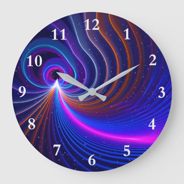 Reloj Redondo Grande La Curvatura Del Espacio (Anverso)