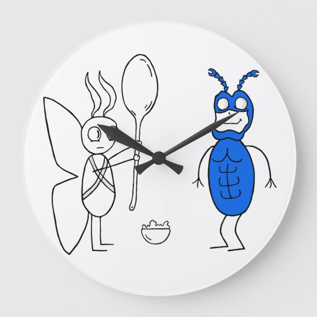 Reloj Redondo Grande La ESCUELA ES Demasiado grande (Anverso)