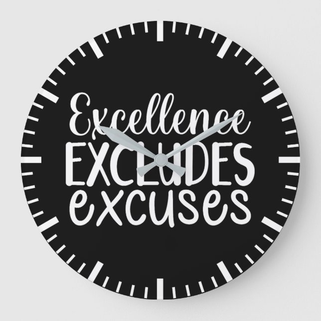 Reloj Redondo Grande La excelencia excluye las excusas: agitación, gimn (Anverso)